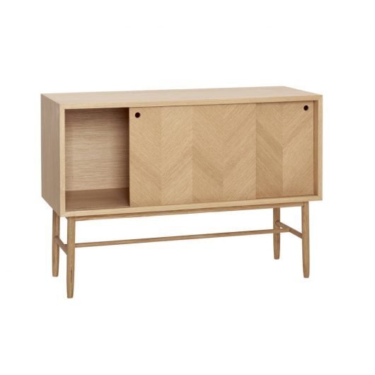Commode Herringbone Sliding Doors Naturel