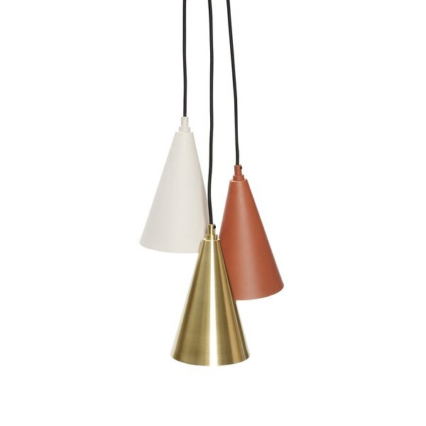 Drop Lampe Weiß/Rot/Messing
