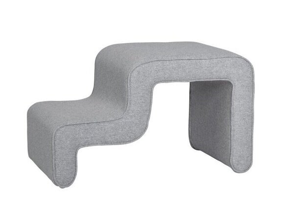 Wave Pouf Grau