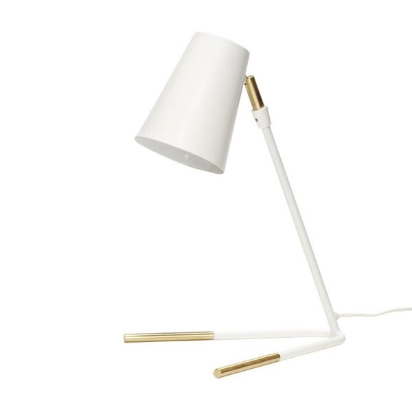 Slant Tischlampe Weiss/Messing