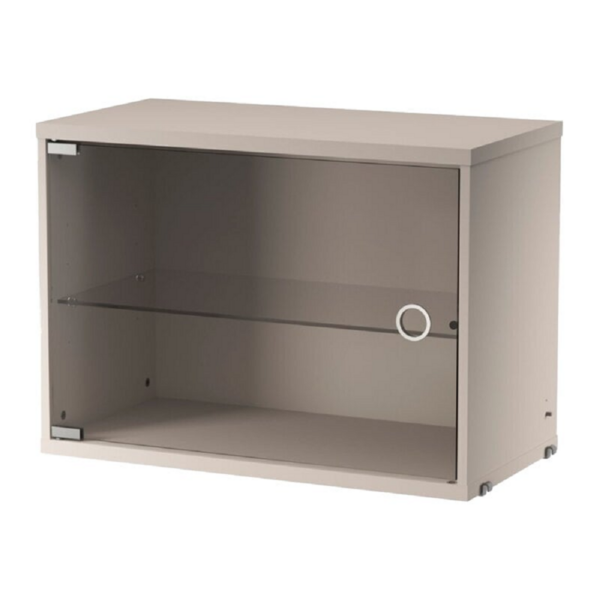 Élément d'armoire avec porte battante en verre L 58 x P 30 cm