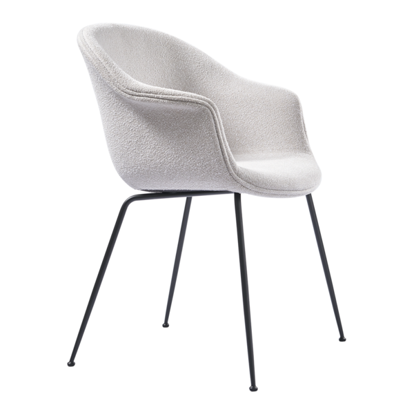Bat Dining Chair, Fully Upholstered with Conical Base