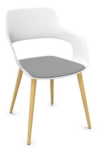 Chaise universelle Occo piètement à quatre pieds en chêne - assise rembourrée