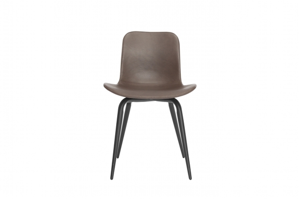 Langue Avantgarde Dining Chair Black - Leather-Vintage Leather-Anthracite 21003