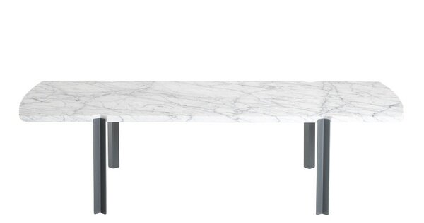 Quattro Cantoni Couchtisch / Marmor & Stahl