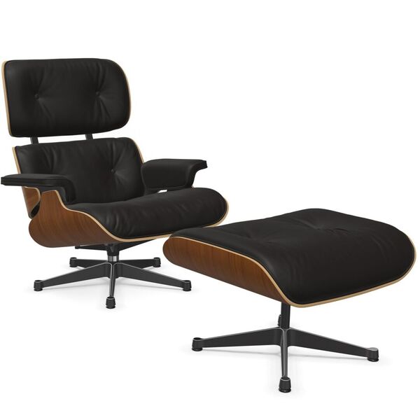 Eames Lounge Chair & Ottoman in Leder von Vitra
