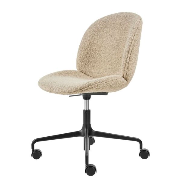 Beetle Meeting Chair, Fully Upholstered with Casters