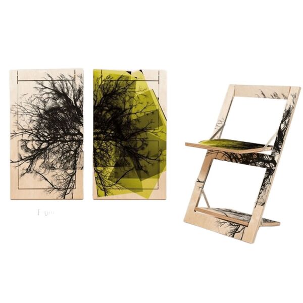 Ambivalence Fläpps Chaise pliante - Arbre/Arbre Jaune