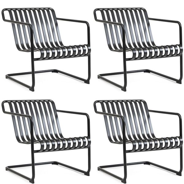 Niedriger Lounge Chair Palissade Cantilever 4er Set von Hay