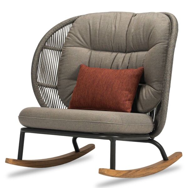 Kodo Rocking Chair Quick Ship Set Fossil Grau