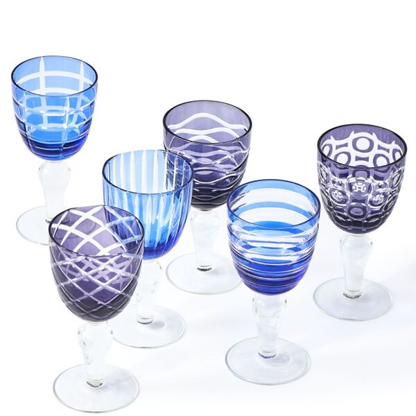 Cobalt Mix Verres à vin - Lot de 6