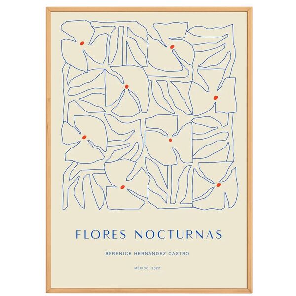 Gemälde Flores Nocturnas 01 von Paper Collective