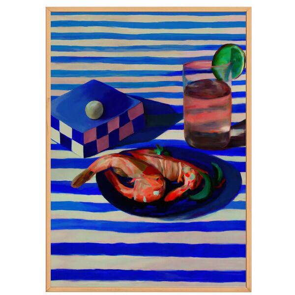 Gemälde Shrimp & Stripes von Paper Collective