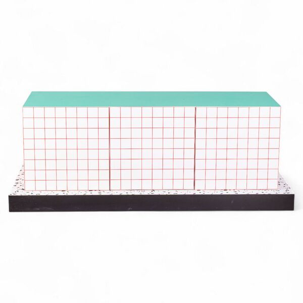 Super Sideboard Red Grid