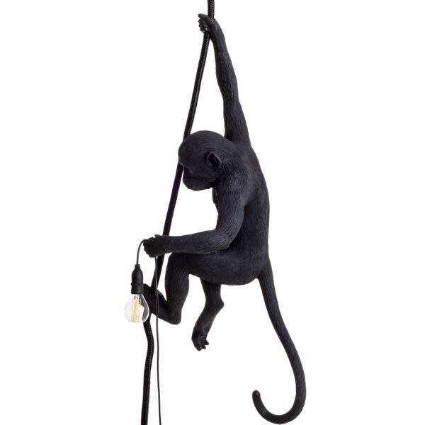 Lagerverkauf: Outdoor Leuchte Monkey in schwarz von Seletti