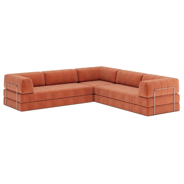 CozyPad Schlafsofa Corner mit Armlehnen