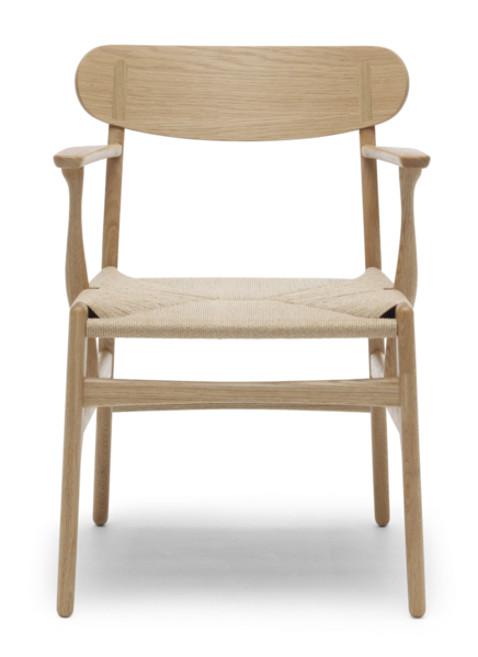 Armlehnstuhl CH26 mit Geflecht