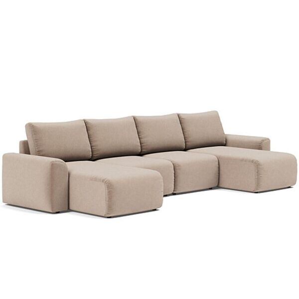 Innovation Living Norum Schlafsofa U-Form mit Chunky-Armlehnen