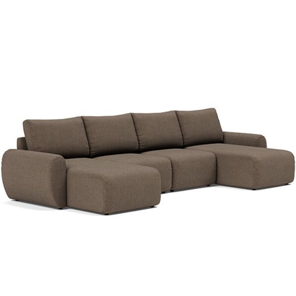 Norum Schlafsofa U-Form mit Curve-Armlehnen
