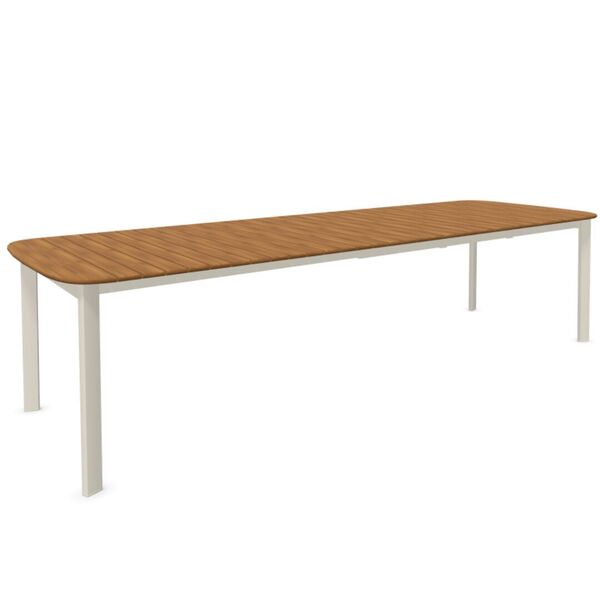 Shine - Ausziehtisch Tischplatte Teak 180+56+56x100