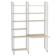 1.40 m breites Regal String mit Arbeitstisch