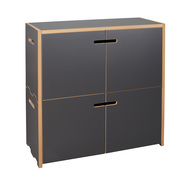 2er Shelf Hochstapler with 4 doors