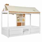 4 in 1 bed with roof structure for fabric roof