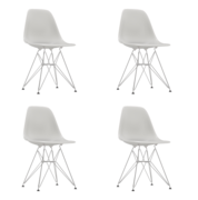 4er Set Eames Plastic Side Chair DSR RE von Vitra