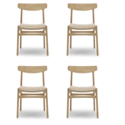 4er Set Stuhl CH23P von Carl Hansen
