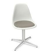 Eames Plastic Side Chair RE DSL with seat cushion by Vitra